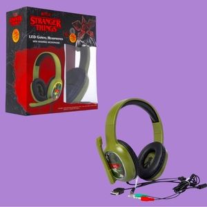 Stranger Things LED gaming headphones w/ rotating mic